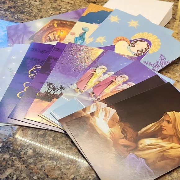 Lot of 64 Religious Christmas Cards - Picture 4 of 9